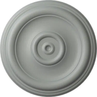 Ekena Millwork Endurathane Traditional Ceiling Medallion, 12"od X 1"p (fits Canopies Up To 2 3/4") In Primed