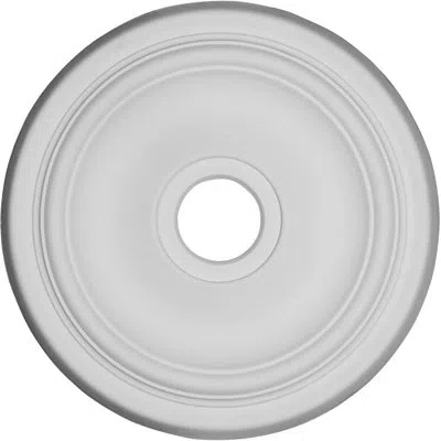 Ekena Millwork Endurathane Traditional Ceiling Medallion, 19 1/2" Od X 3 1/2"id X 1 5/8"p, Factory Primed