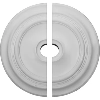 Ekena Millwork Endurathane Traditional Ceiling Medallion, 24 3/8"od X 3 1/2"id X 1 1/2"p (fits Canopies Up To 5 1/2