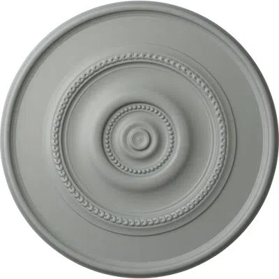 Ekena Millwork Endurathane Traditional Reece Ceiling Medallion, 24 3/8"od X 1 1/8"p (fits Canopies Up To 5 7/8") In Primed