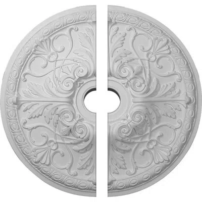 Ekena Millwork Endurathane Tristan Ceiling Medallion, 26"od X 3 1/2"id X 3"p (fits Canopies Up To 5 1/2"), Factory 