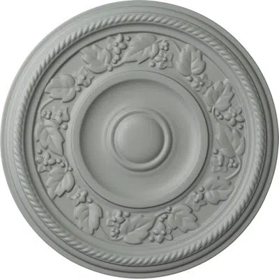 Ekena Millwork Endurathane Tyrone Ceiling Medallion, 16 1/8"od X 3/4"p (fits Canopies Up To 6 3/4") In Primed