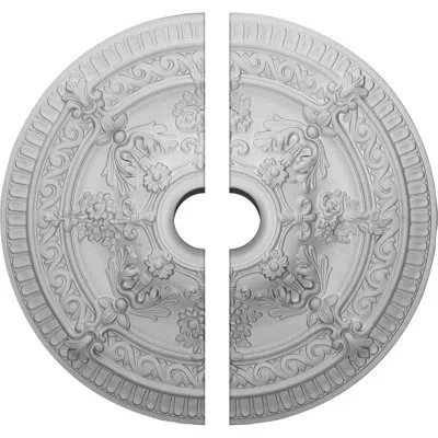 Ekena Millwork Endurathane Vincent Ceiling Medallion, 26"od X 4"id X 3"p (fits Canopies Up To 6"), Factory Primed