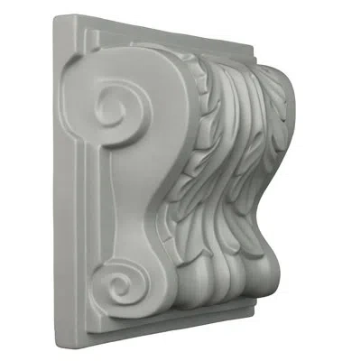 Ekena Millwork Endurathane Wade Corbel, 8 1/8"w X 8 5/8"d X 3 3/4"h, Factory Primed