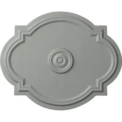 Ekena Millwork Endurathane Waltz Ceiling Medallion, 21 1/4"w X 17 3/8"h X 1"p (fits Canopies Up To 4 1/2") In Primed
