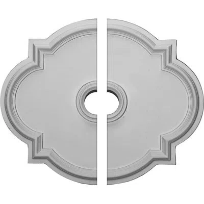 Ekena Millwork Endurathane Waltz Ceiling Medallion, 24"w X 20 1/2"h X 3 1/2"id X 1 1/8"p (fits Canopies Up To 5 1/4