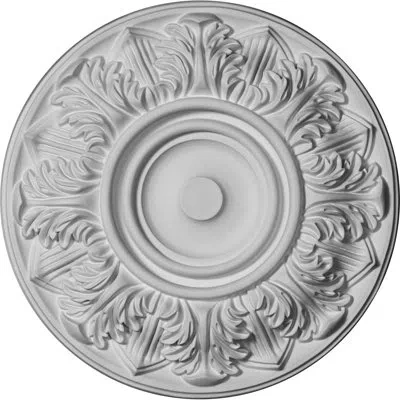 Ekena Millwork Endurathane Whitman Ceiling Medallion, 13"od X 1 3/8"p (for Canopies Up To 3 3/4") In Primed