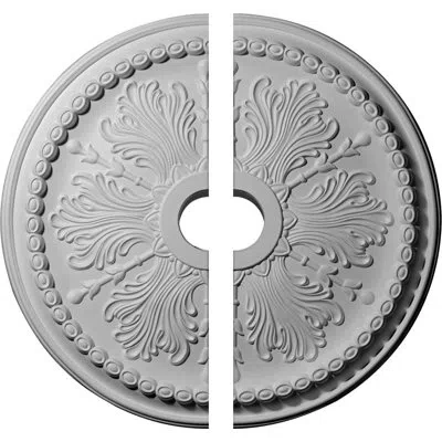 Ekena Millwork Endurathane Winsor Ceiling Medallion, 27 1/2"od X 4"id X 1 1/2"p (fits Canopies Up To 4"), Two Piece