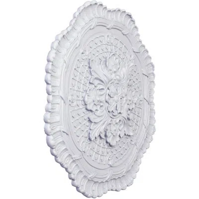 Ekena Millwork Endurathane Xavier Ceiling Medallion, 31 1/2"od X 1/4"p, Factory Primed