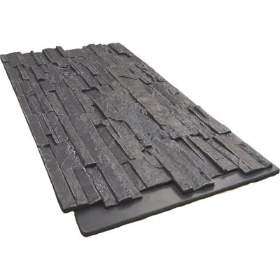 Ekena Millwork Everstone Cascade Faux Stone Panel In Slate Gray