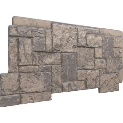 Ekena Millwork Everstone Castle Rock Faux Stone Panel, 49"w X 24 1/2"h X 1 1/4"d, Boardwalk Bay Color In Gray