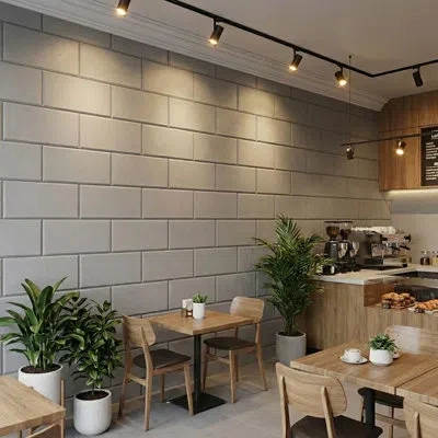 Ekena Millwork Everstone Dry Stacked, Smooth Ashlar Block Faux Concrete Panel, 90 1/8"w X 12 1/8"h X 3/4"d In Umber