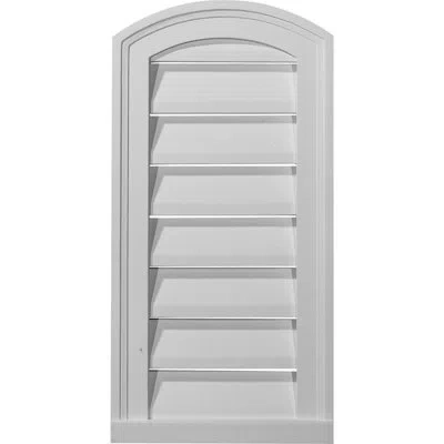 Ekena Millwork Eyebrow Gable Vent Louver, Functional In White