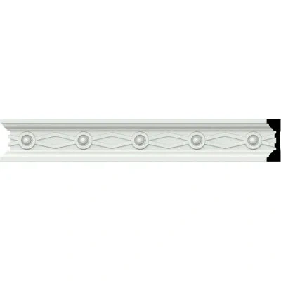 Ekena Millwork Federal 1 1/2"h X 96"w X 1/2"d Chair Rail In White