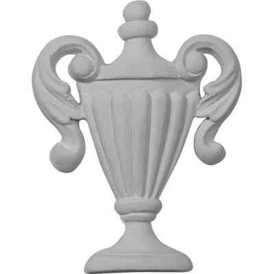 Ekena Millwork Federal Urn 3 1/4"h X 2 1/2"w X 3/8"d Onlay In White