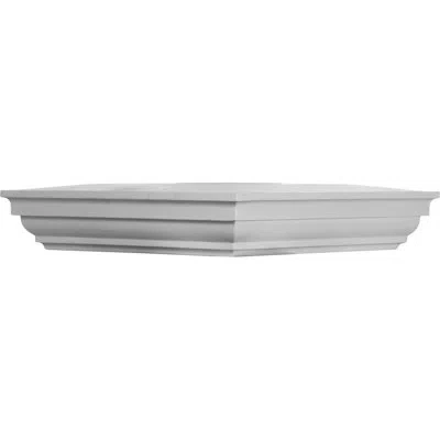 Ekena Millwork Flat Newel Post Cap For 10" Newel Post In White