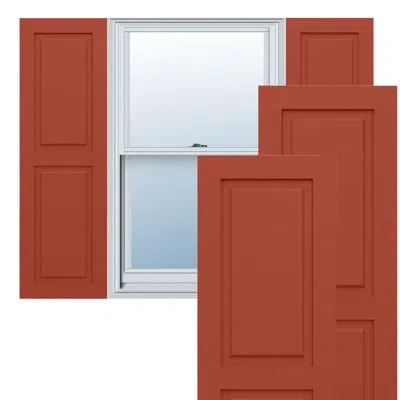 Ekena Millwork Flat Panel Shutters In Colorful Leaves