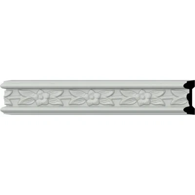 Ekena Millwork Flower 1 7/8"h X 95 3/4"w X 5/8"d Chair Rail In White