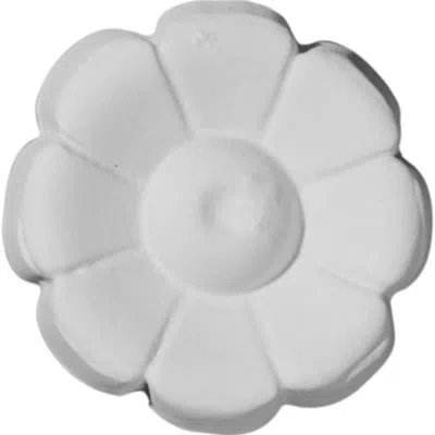 Ekena Millwork Flower 2 1/2"h X 2 1/2"w Rosette Applique In White