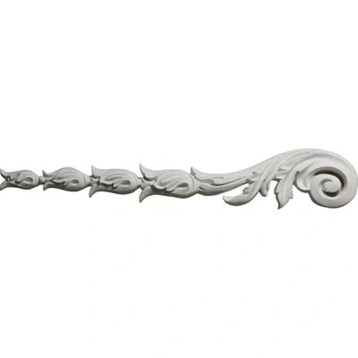 Ekena Millwork Flower 37 3/8"h X 6"w X 1 1/8"d Bell Drop Onlay Left In White