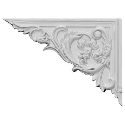 Ekena Millwork Flower Stair Bracket, Left In Unfinished