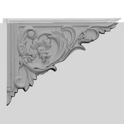 Ekena Millwork Flower Stair Bracket, Right In Unfinished
