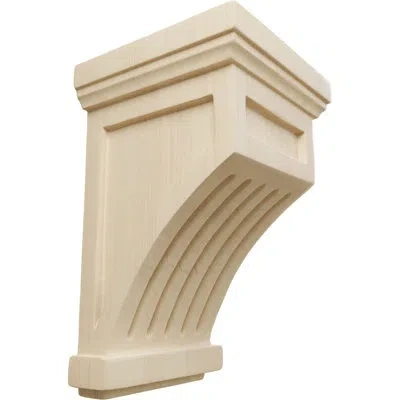 Ekena Millwork Fluted Mission Corbel In Rubberwood