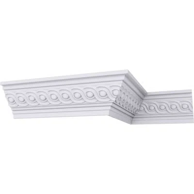 Ekena Millwork Foster Running Coin Crown Moulding In White