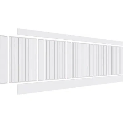 Ekena Millwork Framed Beadboard Pvc Wainscot Paneling Kit In White