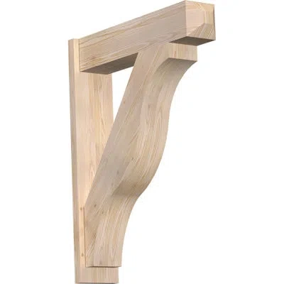 Ekena Millwork Funston Craftsman Rustic Wood Outlooker In W Douglas Fir (rough Sawn)