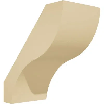 Ekena Millwork Geneva Signature Urethane Knee Brace, Primed Tan