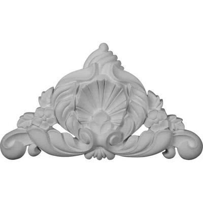 Ekena Millwork Genova 6 1/8"h X 10 7/8"w X 1 1/2"d On Lay Scroll In White