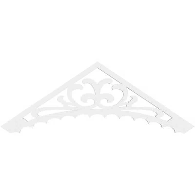Ekena Millwork Genova Signature Urethane Gable Pediment, Primed Tan In Primed Tan;primed Tan