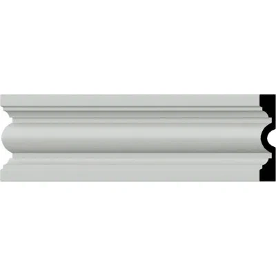 Ekena Millwork Gorleen 4" H X 94 1/2" W X 3/4" D Chair Rail In White