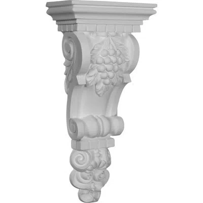 Ekena Millwork Grape Bunch Corbel In Off-white