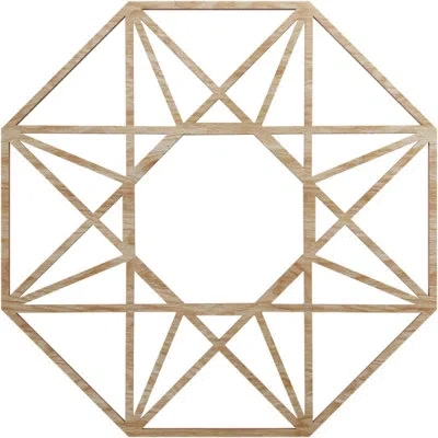 Ekena Millwork Guardian Fretwork Ceiling Medallion In Red Oak
