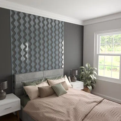 Ekena Millwork Gypsum Adjustable Acrylic Decorative Slat Wall Panel Kit (15-pack) In Dark Gray