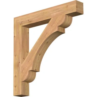 Ekena Millwork H 5.5'' W X 40'' D Wood Bracket/corbel In Western Red Cedar