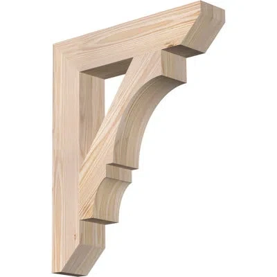 Ekena Millwork H 6'' W X 40'' D Wood Bracket/corbel Bkt04x18x22 In Douglas Fir