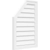 Ekena Millwork Half Octagon Top Left Surface Mount Functional Brickmould Frame Pvc Gable Vent