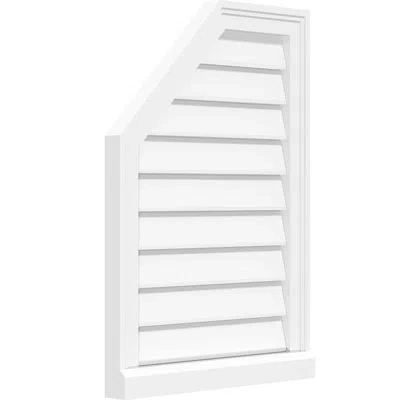 Ekena Millwork Half Octagon Top Left Surface Mount Functional Brickmould Sill Frame Pvc Gable Vent