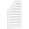 Ekena Millwork Half Octagon Top Left Surface Mount Functional, Standard Frame Pvc Gable Vent