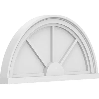 Ekena Millwork Half Round 3 Spoke Architectural Grade Pvc Pediment In White