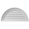 Ekena Millwork Half Round Gable Vent Louver, Non-functional In White