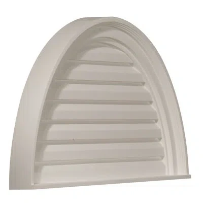 Ekena Millwork Half Round Gable Vent Louver, Non-functional In White