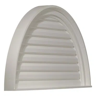Ekena Millwork Half Round Gable Vent Louver, Non-functional In White