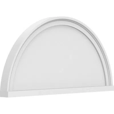 Ekena Millwork Half Round Smooth Architectural Grade Pvc Pediment In White