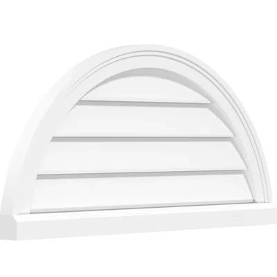 Ekena Millwork Half Round Surface Mount: Functional, Brickmould Sill Frame Pvc Gable Vent