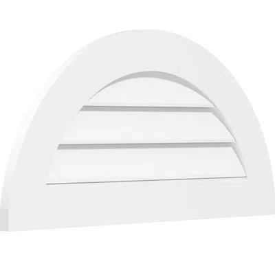 Ekena Millwork Half Round Surface Mount: Functional, Standard Frame Pvc Gable Vent