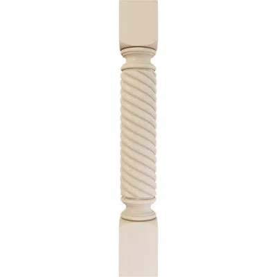 Ekena Millwork Hamilton Rope Cabinet Column In Rubberwood